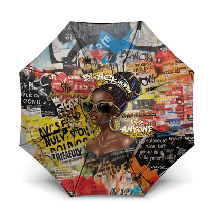 Black Her Story Graffiti Queen Umbrella Black Woman Empowerment - African Pride