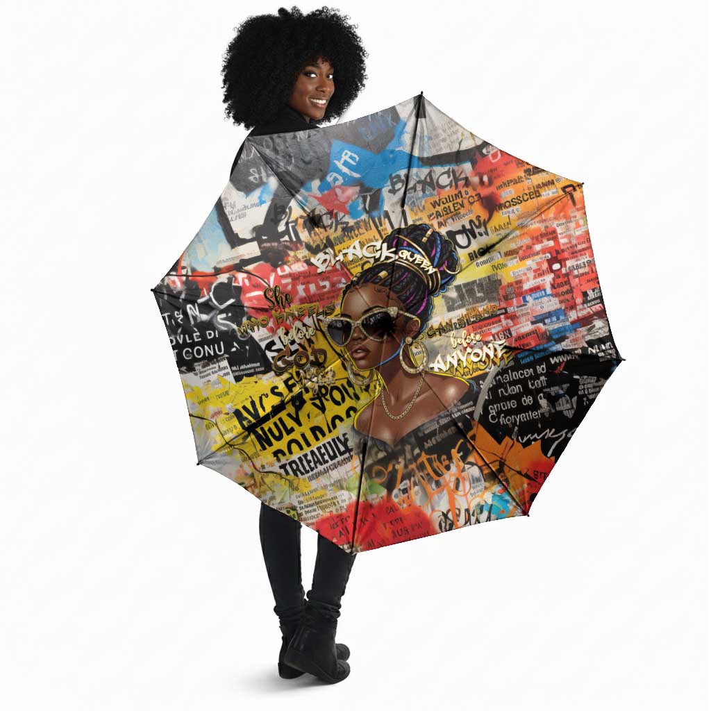 Black Her Story Graffiti Queen Umbrella Black Woman Empowerment - African Pride