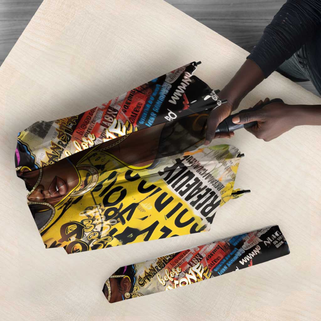 Black Her Story Graffiti Queen Umbrella Black Woman Empowerment - African Pride