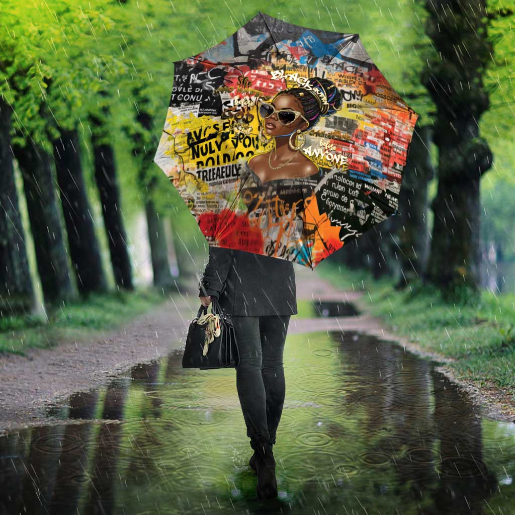 Black Her Story Graffiti Queen Umbrella Black Woman Empowerment - African Pride