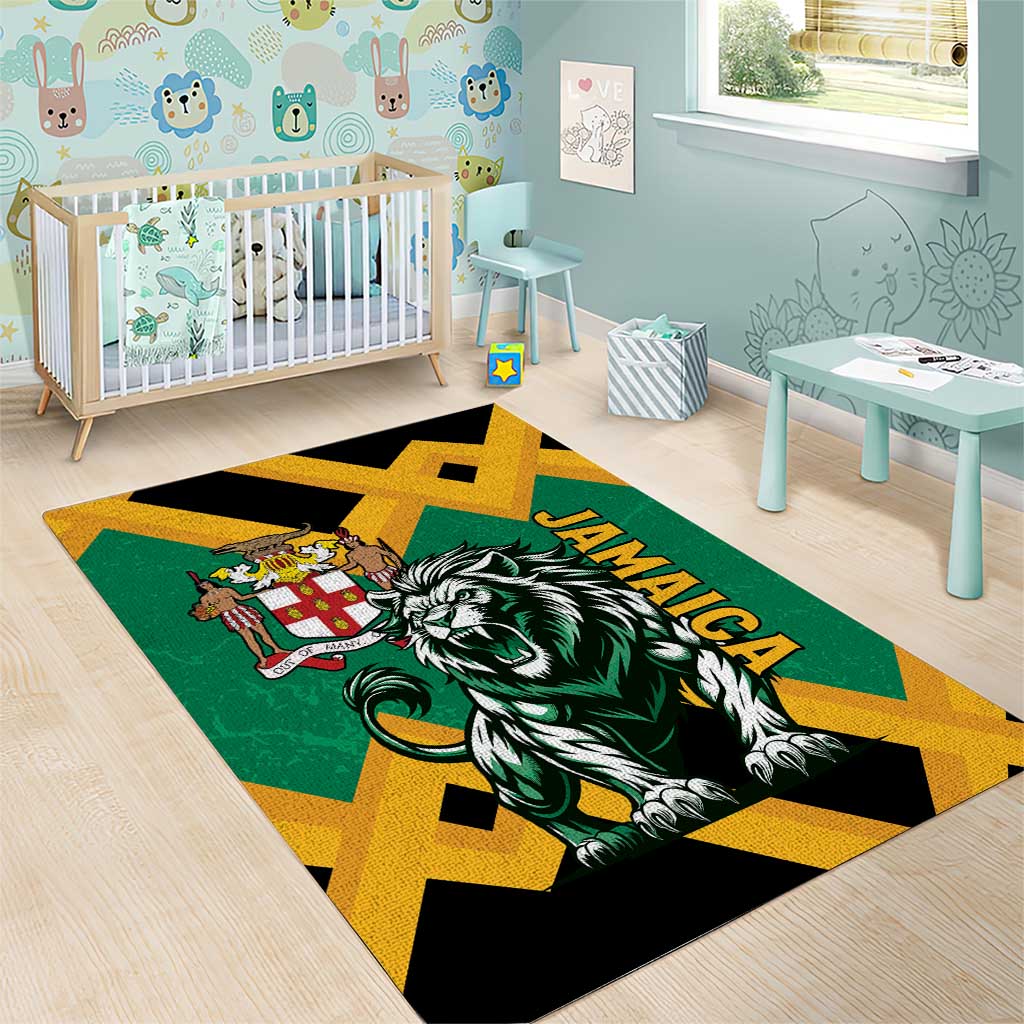 Jumieka Area Rug Lion With Coat Of Arms