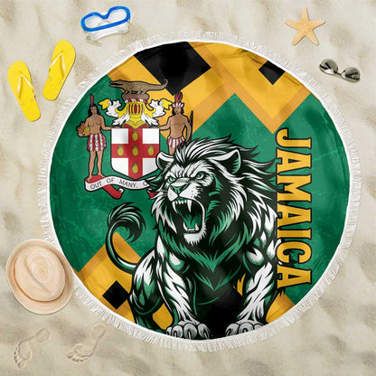 Jumieka Beach Blanket Lion With Coat Of Arms