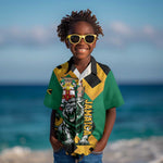 Jumieka Kid Hawaiian Shirt Lion With Coat Of Arms