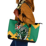 Jumieka Leather Tote Bag Lion With Coat Of Arms