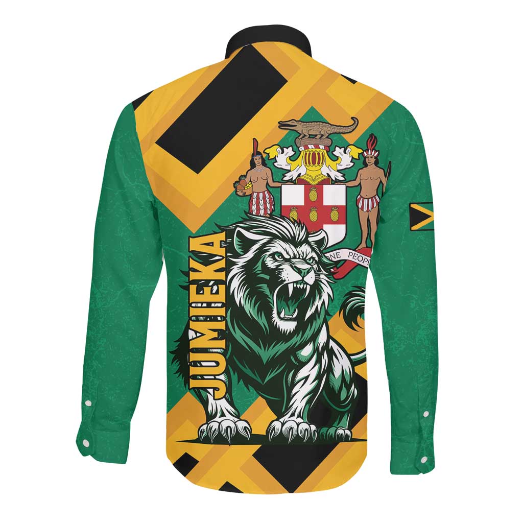 Jumieka Long Sleeve Button Shirt Lion With Coat Of Arms