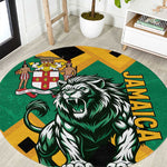 Jumieka Round Carpet Lion With Coat Of Arms