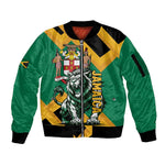 Jumieka Sleeve Zip Bomber Jacket Lion With Coat Of Arms