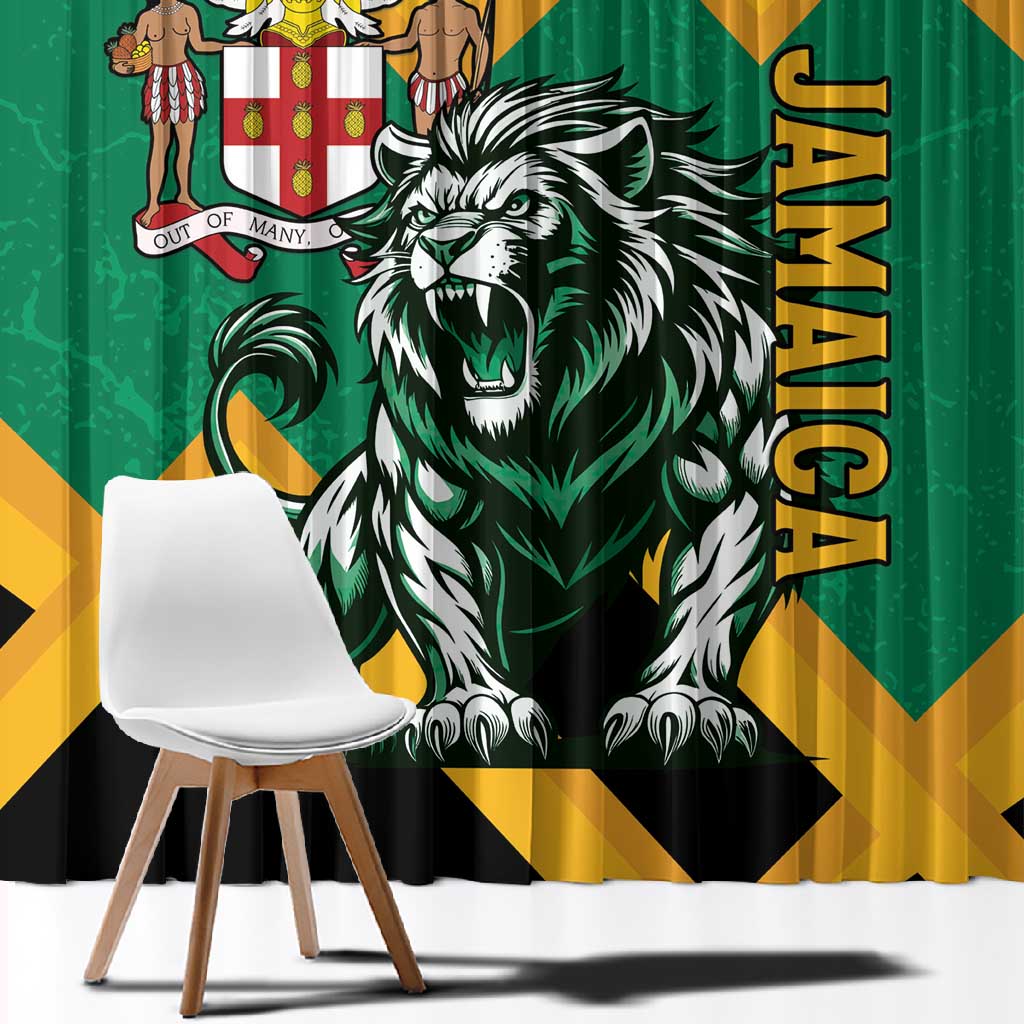 Jumieka Window Curtain Lion With Coat Of Arms
