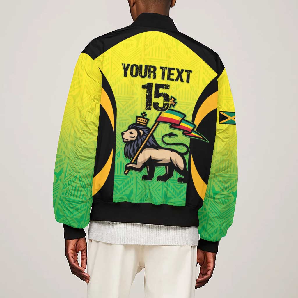 Custom Jamaica Football Bomber Jacket Go Champions