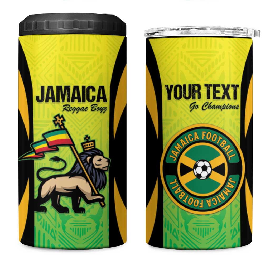 Custom Jamaica Football 4 in 1 Can Cooler Tumbler Go Champions
