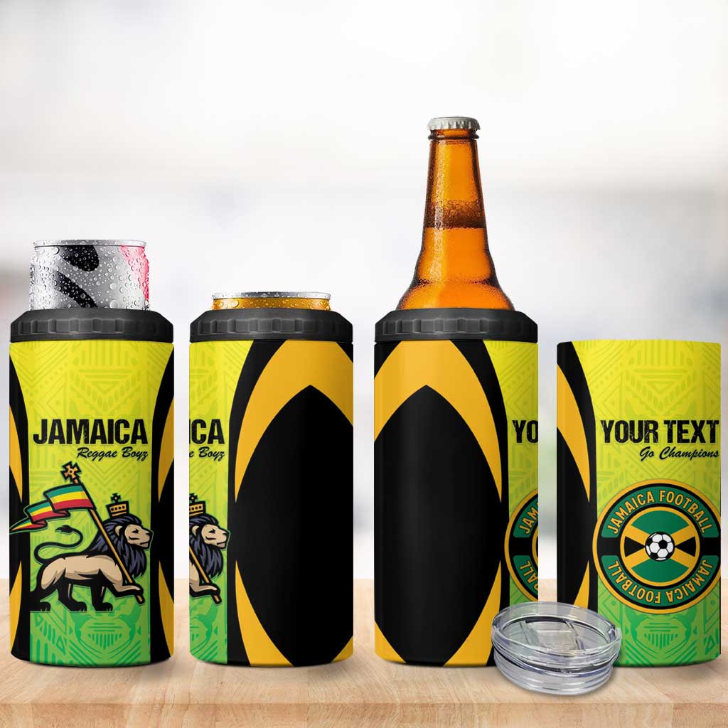 Custom Jamaica Football 4 in 1 Can Cooler Tumbler Go Champions