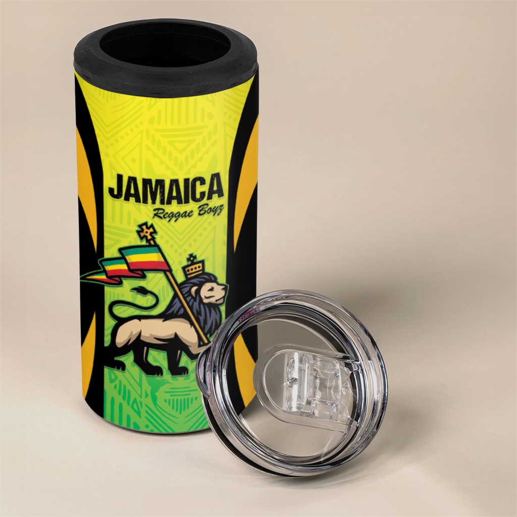 Custom Jamaica Football 4 in 1 Can Cooler Tumbler Go Champions