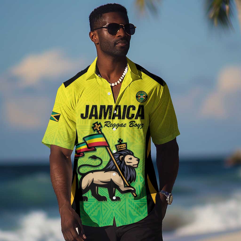 Custom Jamaica Football Hawaiian Shirt Go Champions