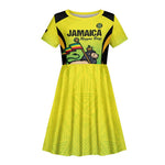 Custom Jamaica Football Kid Short Sleeve Dress Go Champions