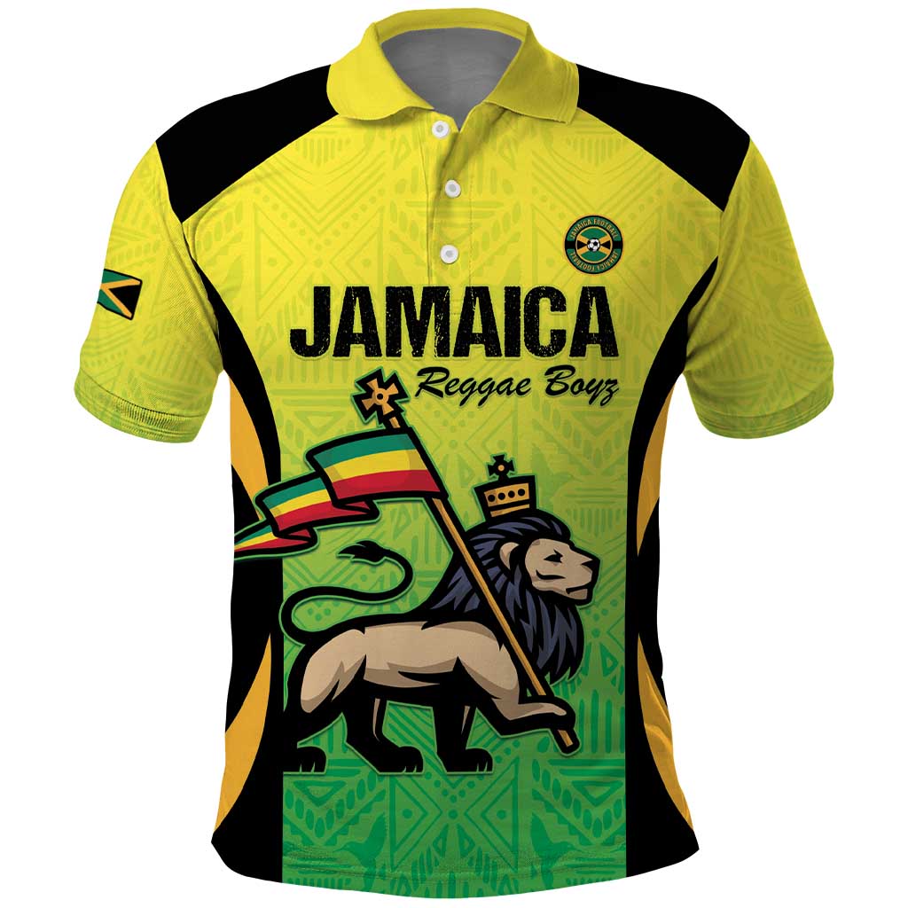 Custom Jamaica Football Polo Shirt Go Champions