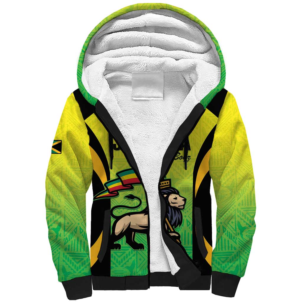 Custom Jamaica Football Sherpa Hoodie Go Champions
