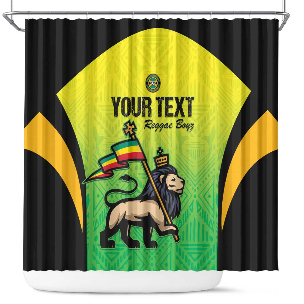 Custom Jamaica Football Shower Curtain Go Champions