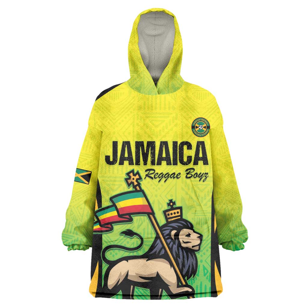 Custom Jamaica Football Wearable Blanket Hoodie Go Champions
