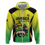 Custom Jamaica Football Zip Hoodie Go Champions