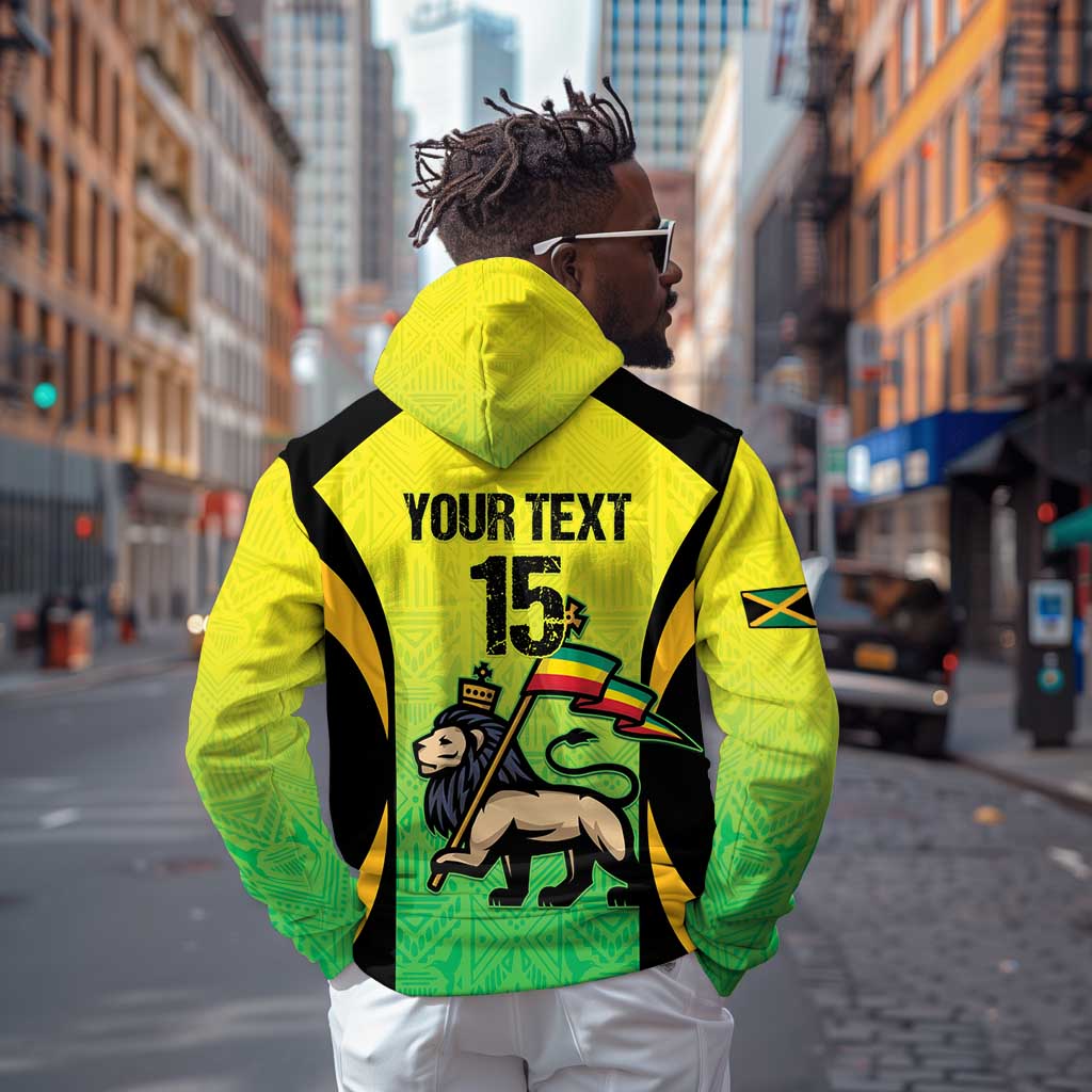 Custom Jamaica Football Zip Hoodie Go Champions