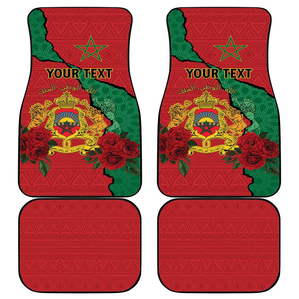 Personalised Morocco Car Mats Coat Of Arms - Islamic Mix African Patterns