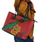 Personalised Morocco Leather Tote Bag Coat Of Arms - Islamic Mix African Patterns