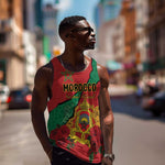 Personalised Morocco Men Tank Top Coat Of Arms - Islamic Mix African Patterns