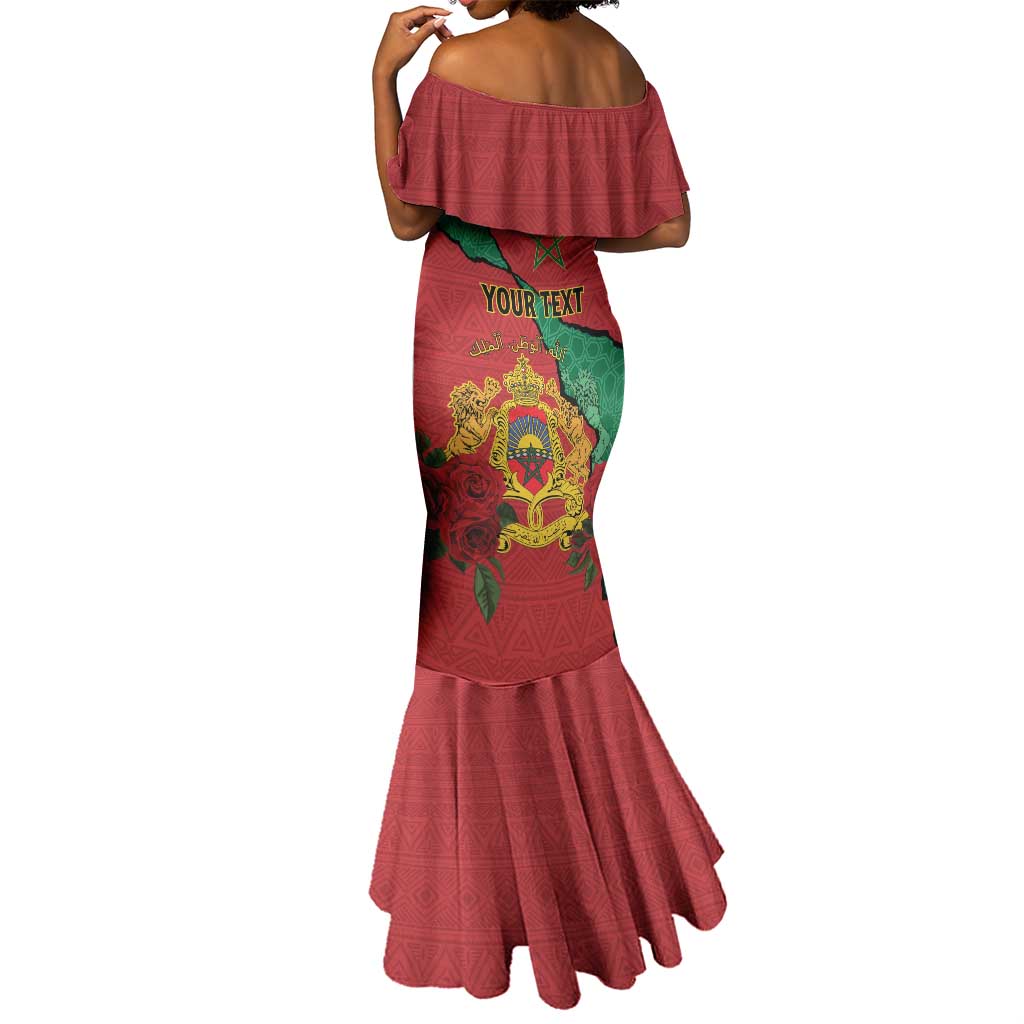Personalised Morocco Mermaid Dress Coat Of Arms - Islamic Mix African Patterns