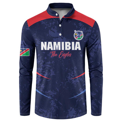 Namibia Cricket Custom Button Sweatshirt Come On Eagles