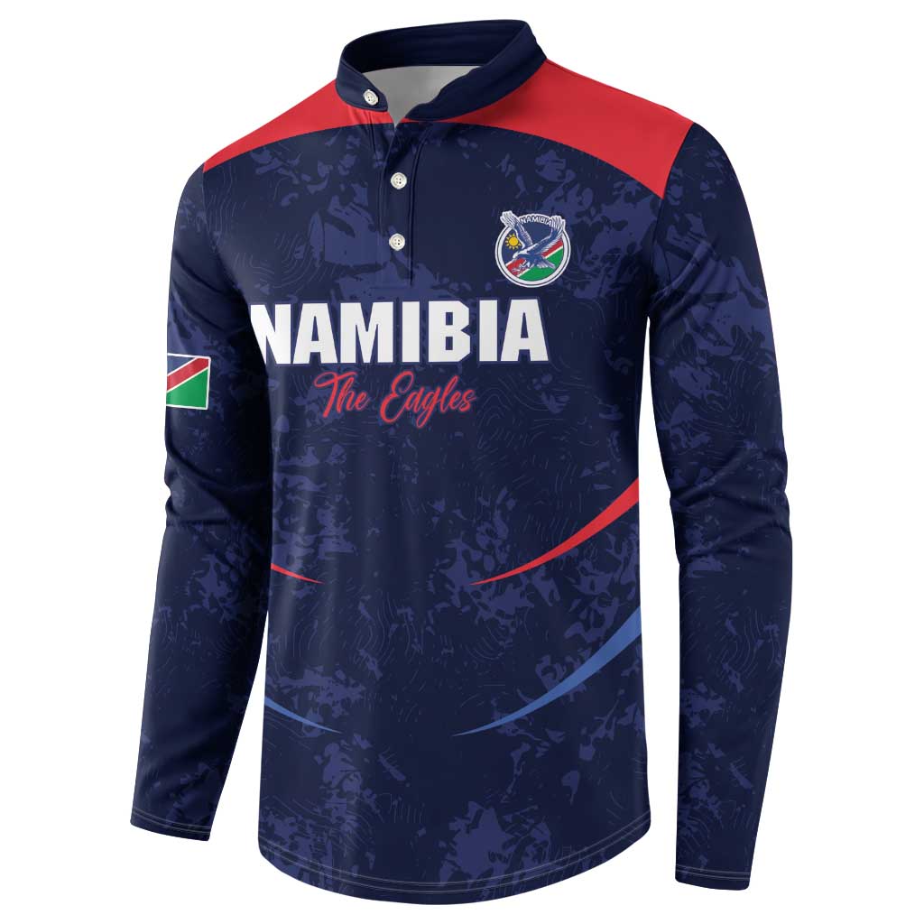 Namibia Cricket Custom Button Sweatshirt Come On Eagles