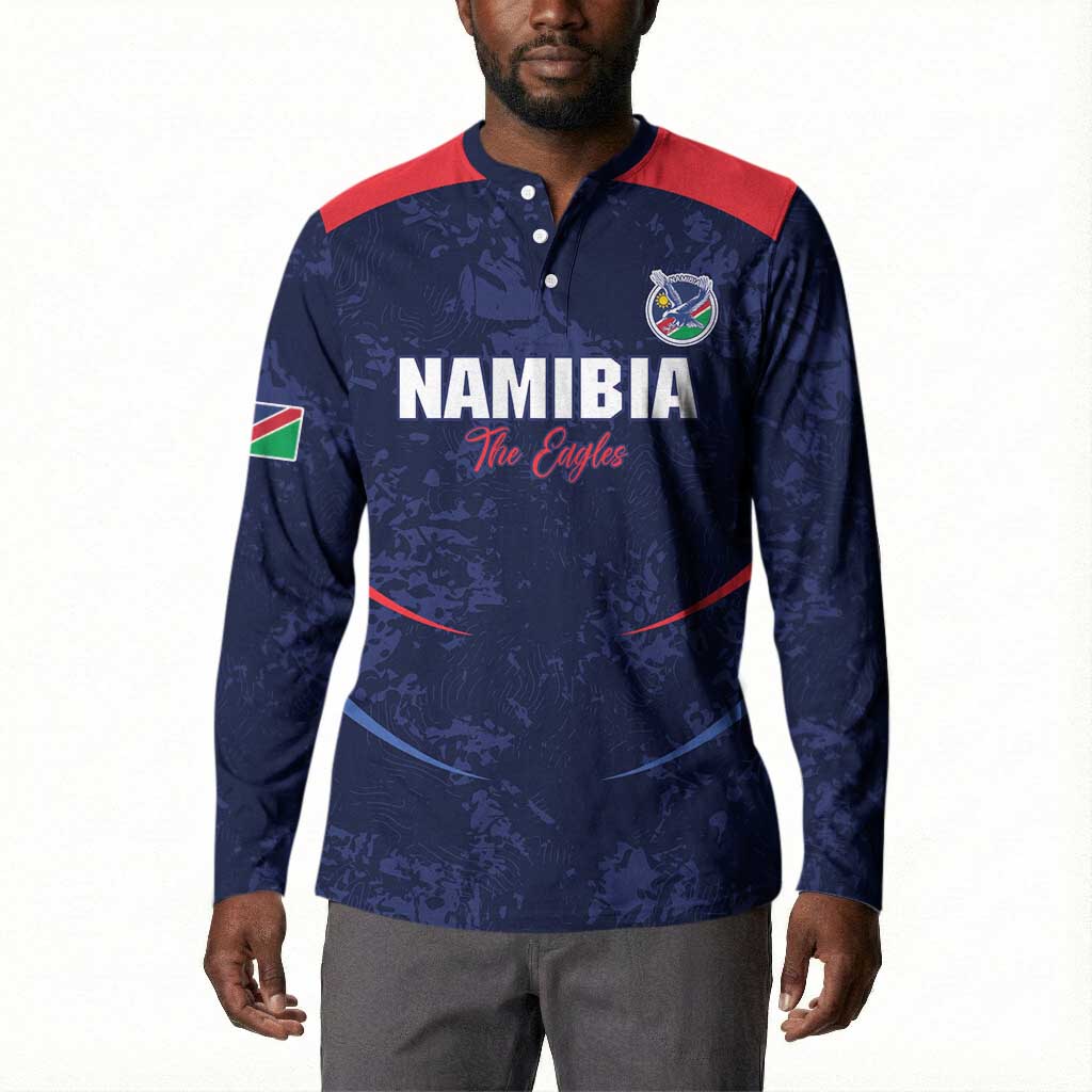 Namibia Cricket Custom Button Sweatshirt Come On Eagles