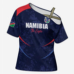 Namibia Cricket Custom Cross Shoulder Shirt Come On Eagles