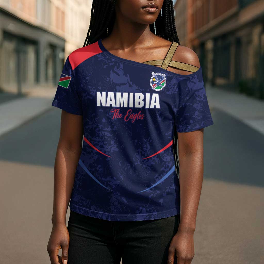 Namibia Cricket Custom Cross Shoulder Shirt Come On Eagles