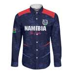 Namibia Cricket Custom Long Sleeve Button Shirt Come On Eagles