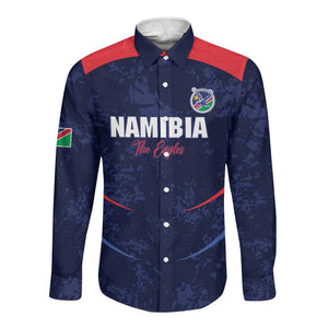 Namibia Cricket Custom Long Sleeve Button Shirt Come On Eagles