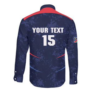 Namibia Cricket Custom Long Sleeve Button Shirt Come On Eagles