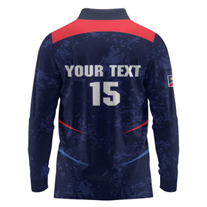 Namibia Cricket Custom Long Sleeve Polo Shirt Come On Eagles