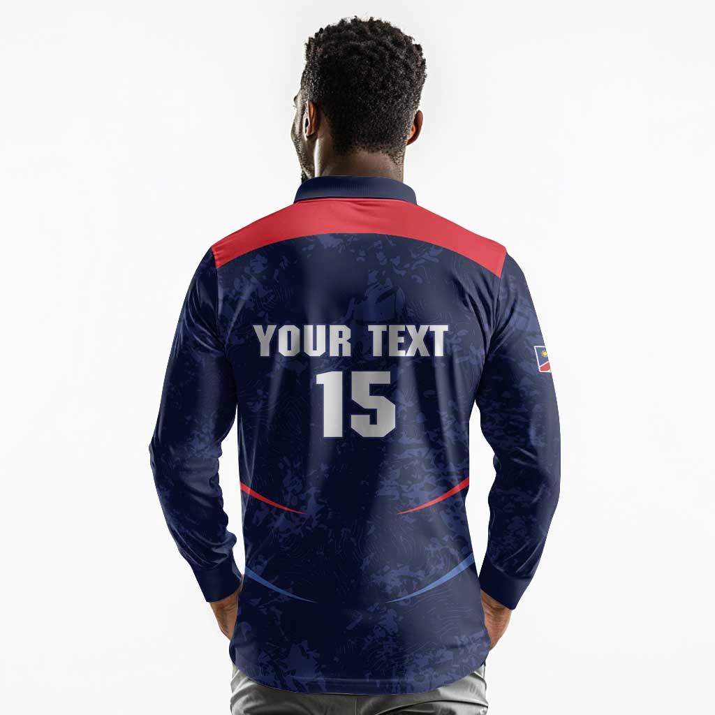 Namibia Cricket Custom Long Sleeve Polo Shirt Come On Eagles