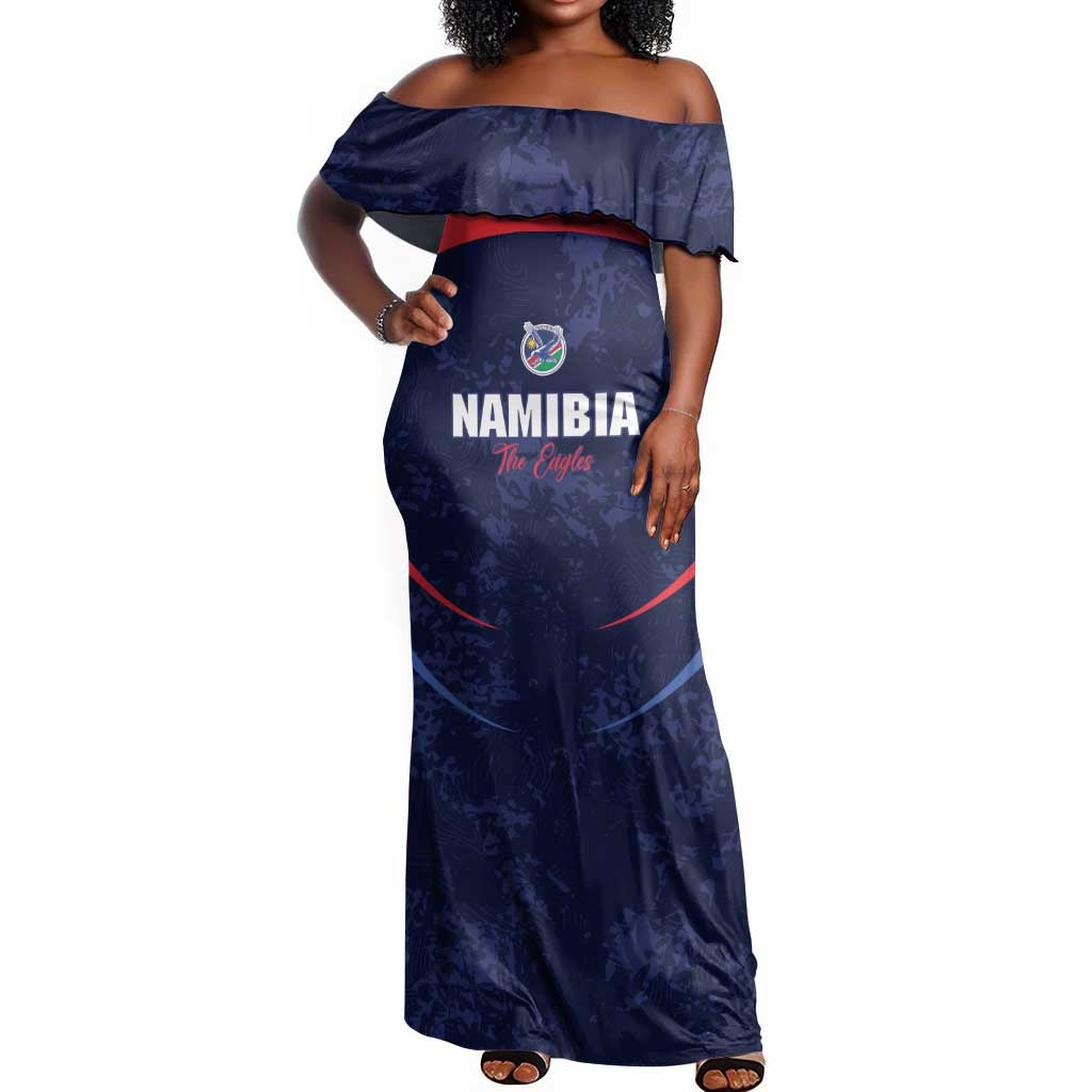 Namibia Cricket Custom Off Shoulder Maxi Dress Come On Eagles