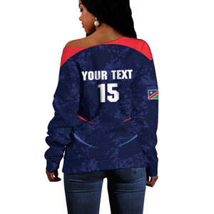 Namibia Cricket Custom Off Shoulder Sweater Come On Eagles