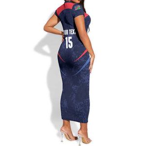 Namibia Cricket Custom Short Sleeve Bodycon Dress Come On Eagles