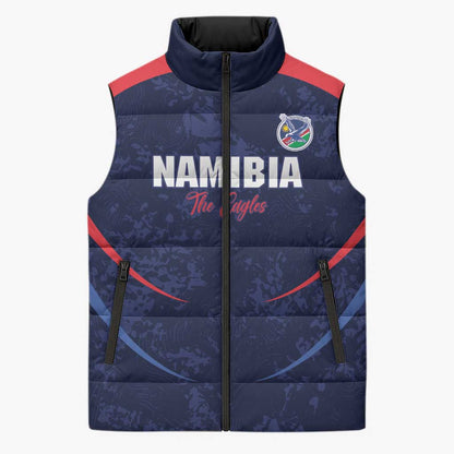 Namibia Cricket Custom Sleeveless Puffer Jacket Come On Eagles
