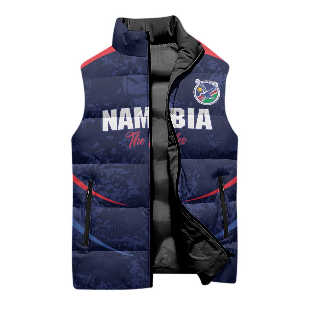 Namibia Cricket Custom Sleeveless Puffer Jacket Come On Eagles