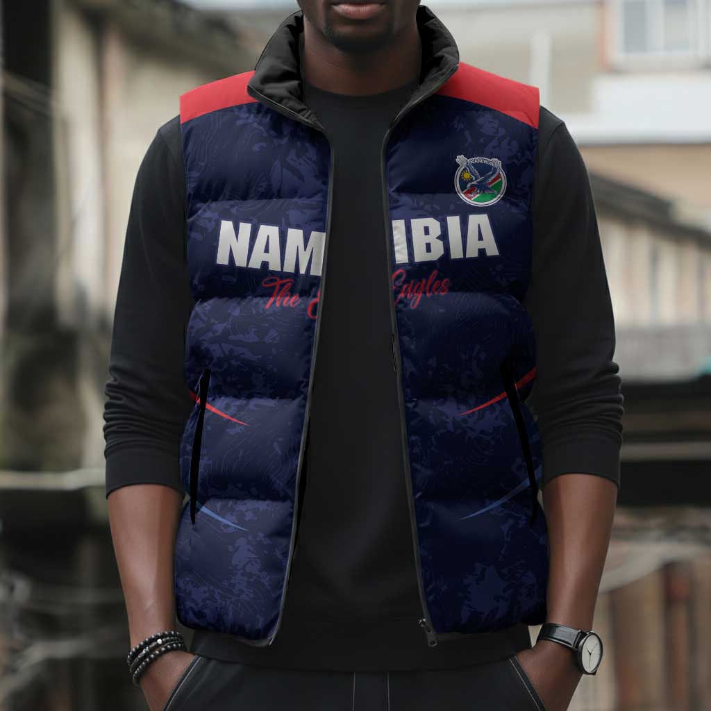Namibia Cricket Custom Sleeveless Puffer Jacket Come On Eagles