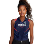 Namibia Cricket Custom Women Sleeveless Polo Shirt Come On Eagles