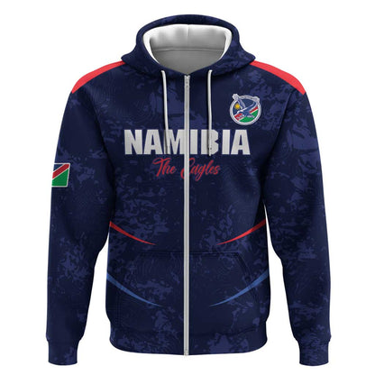 Namibia Cricket Custom Zip Hoodie Come On Eagles