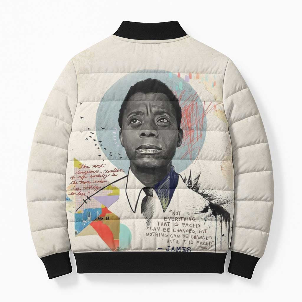 James Baldwin Bomber Puffer Jacket Civil Rights Writer
