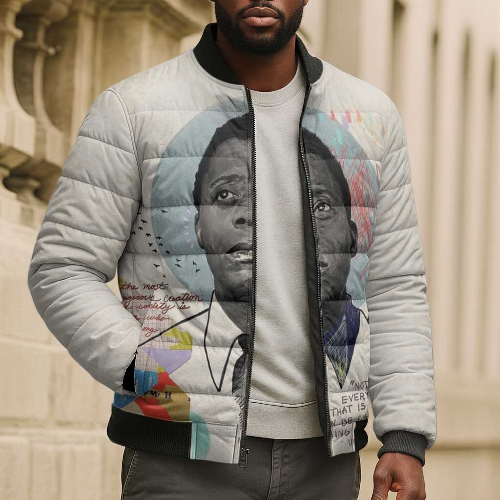 James Baldwin Bomber Puffer Jacket Civil Rights Writer