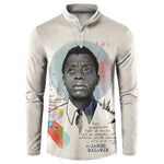 James Baldwin Button Sweatshirt Civil Rights Writer