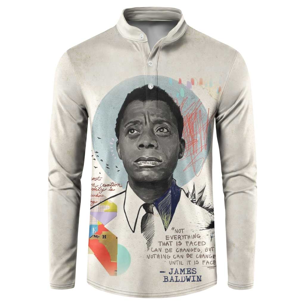 James Baldwin Button Sweatshirt Civil Rights Writer